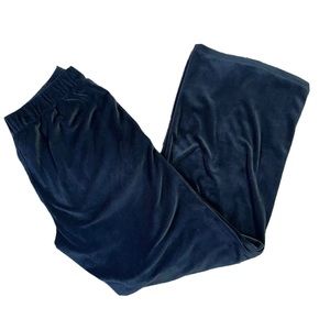 XS - Women's LOFT Velvet Velour Pants Sweatpants Navy Blue